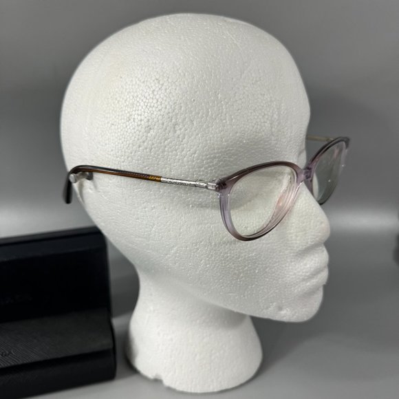 Rare Authentic Prada VPR03O FAA-1O1 51mm Translucent Brown Violet Cat Eye Frame - Picture 6 of 14